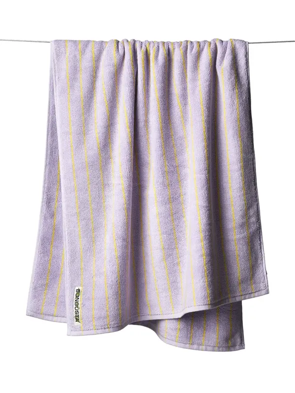 Naram towel - Lilac & Neon yellow fra Bongusta