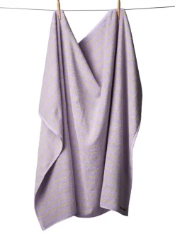 Naram towel - Lilac & Neon yellow fra Bongusta