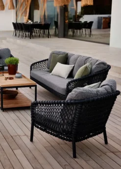 Ocean Large Loungestol, soft rope fra Cane-line