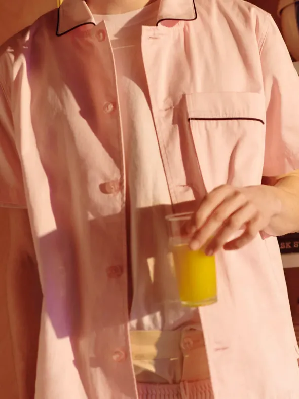 Outline Pyjama S/S Shirt fra Hay