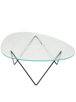 Pedrera Coffee Table, Transparent Structured Glass fra GUBI
