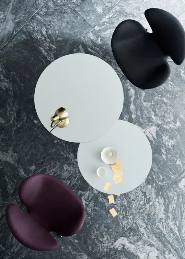 Piet Hein A223 Sofabord, Ø90 cm fra Fritz Hansen