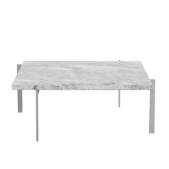 PK61 Sofabord Jubilæumsudgave, grey-white marmor af Poul Kjærholm