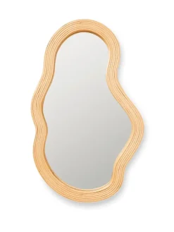 Pond Mirror Medium, rattan fra Ferm Living