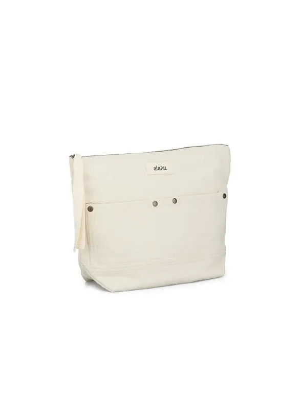 Pouch Pocket Canvas, pure ecru fra Aiayu