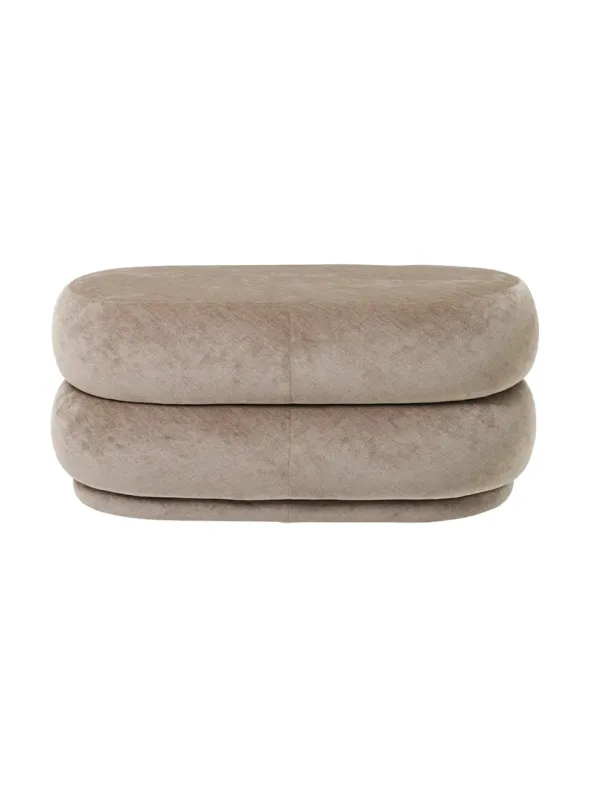 Pouf Oval, faded velvet fra Ferm Living