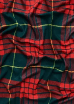 Queen blanket - Lipstick red tartan fra Magniberg