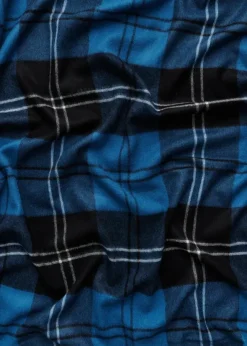 Queen blanket - Volvo blue tartan fra Magniberg