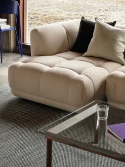 Quilton 2,5 pers. sofa, Flamiber Cream A5, venstre fra Hay