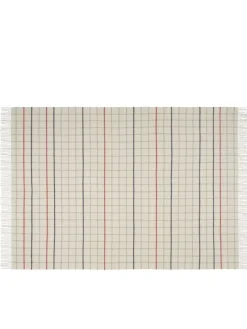 Quito Plaid, white sailor red fra Silkeborg Uldspinderi