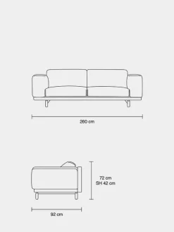 Rest 3 pers. sofa fra Muuto