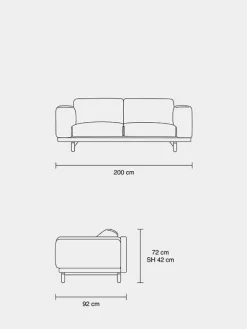Rest 2 pers. sofa fra Muuto