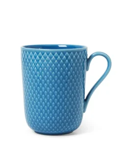 Rhombe krus m. hank, blå fra Lyngby Porcelæn