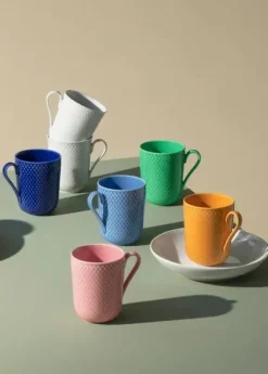 Rhombe krus m. hank, blå fra Lyngby Porcelæn