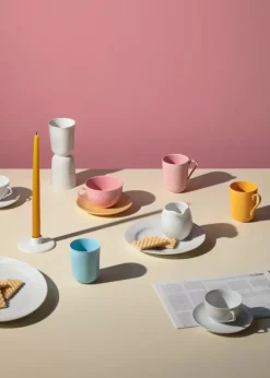 Rhombe krus m. hank, gul fra Lyngby Porcelæn