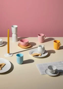 Rhombe krus m. hank, rosa fra Lyngby Porcelæn
