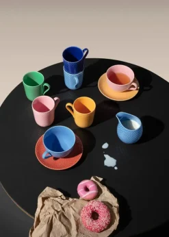 Rhombe mælkekande, blå fra Lyngby Porcelæn