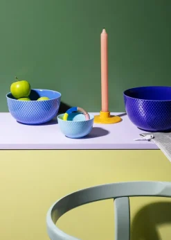 Rhombe skål, blå Ø17,5 fra Lyngby Porcelæn