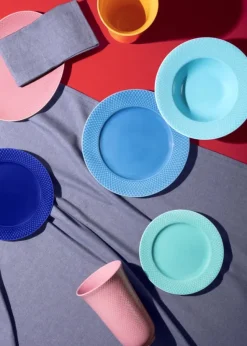Rhombe tallerken, mørk blå Ø23 cm fra Lyngby Porcelæn