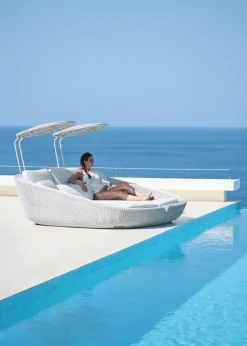 Savannah Daybed, højre i hvid/grå fra Cane-line