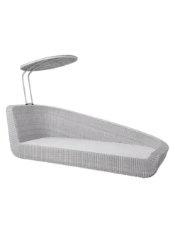 Savannah Daybed, venstre i hvid/grå fra Cane-line