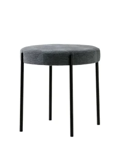 Serie 430 skammel, sort af Verner Panton