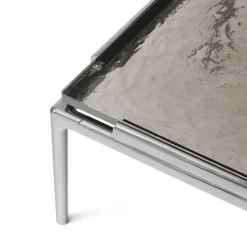 Sett LN11 Sidebord, smoked glass/ dark chrome fra &Tradition