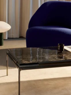 Sett LN12 Sofabord, smoked glass / dark chrome fra &Tradition