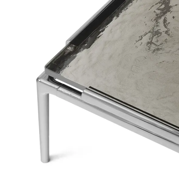Sett LN12 Sofabord, smoked glass / dark chrome fra &Tradition