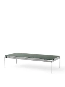 Sett LN12 Sofabord, verde guatemala marble / dark chrome fra &Tradition