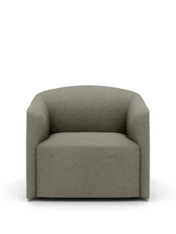 Shore Lounge Chair Extended Base, dark taupe fra New Works