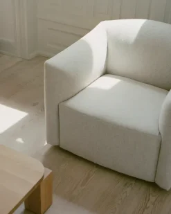Shore Lounge Chair Extended Base, dark taupe fra New Works