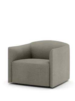 Shore Lounge Chair Extended Base, dark taupe fra New Works