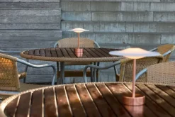 Sinus 22 Portable bordlampe, kobber af Piet Hein