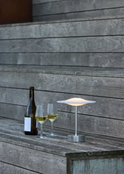 Sinus 22 Portable bordlampe, stål af Piet Hein
