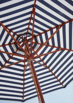 Skagerak Messina Parasol Ø270, Dark Blue Stripes fra Fritz Hansen