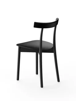Skinny wooden chair, ash/black fra Nine