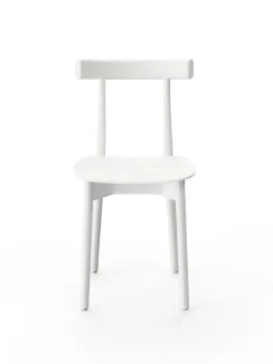 Skinny wooden chair, ash/white fra Nine