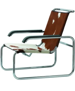 S 35 LV lænestol, brown cowhide fra Thonet