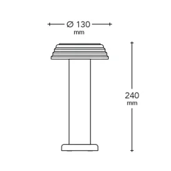 Sowden Light Portable Lamp PL1, red/yellow
