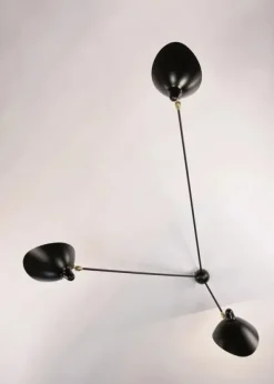 Spider Big Wall Lamp w/3 Fixed Arms af Serge Mouille