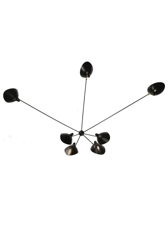 Spider Big Wall Lamp w/7 Fixed Arms af Serge Mouille