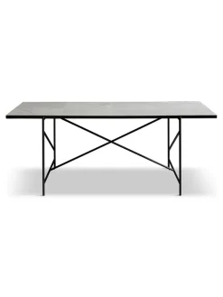 Spisebord 185, hvid marmor fra HANDVÄRK