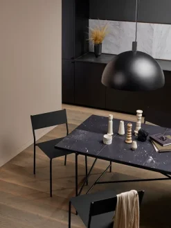 Spisebord 185, sort marmor fra HANDVÄRK