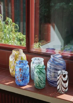 Splash Vase, Roll neck blue fra Hay