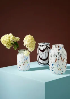 Splash Vase, Roll Neck White Dot fra Hay