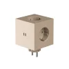 Square 2 Stikdåse med USB, beige fra Avolt