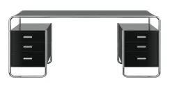 S 285/5 skrivebord, krom fra Thonet