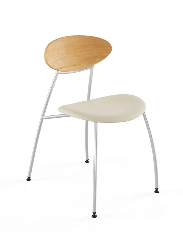 Stone stol, creme læder fra Naver Collection