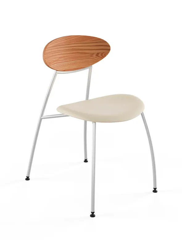 Stone stol, creme læder fra Naver Collection
